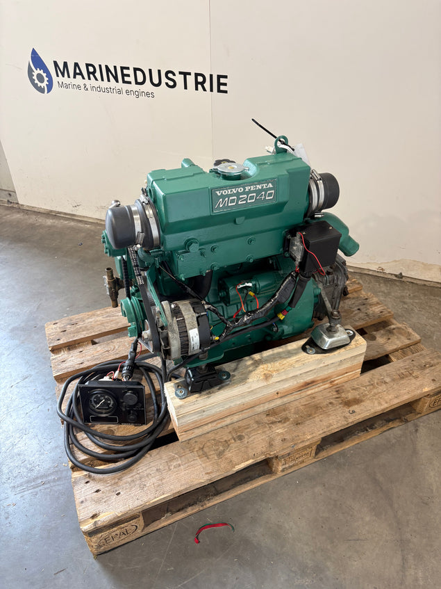 Volvo Penta MD2040 Marine Engine with Gearbox and Dashboard