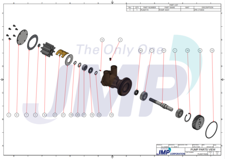 Caterpillar 3054 3056 Impellerpomp - 4255411