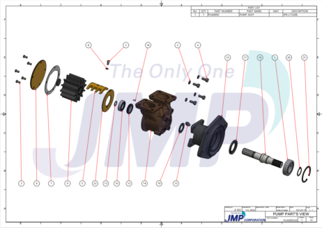 Impellerpomp Caterpillar 3304, 3304B, 3306, 3306B, D330C, D333C Koelwaterpomp