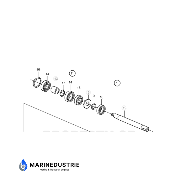 Impellerpomp as Volvo Penta D1-20 D1-30 MD2030 MD2040 D2-40 - 3581368