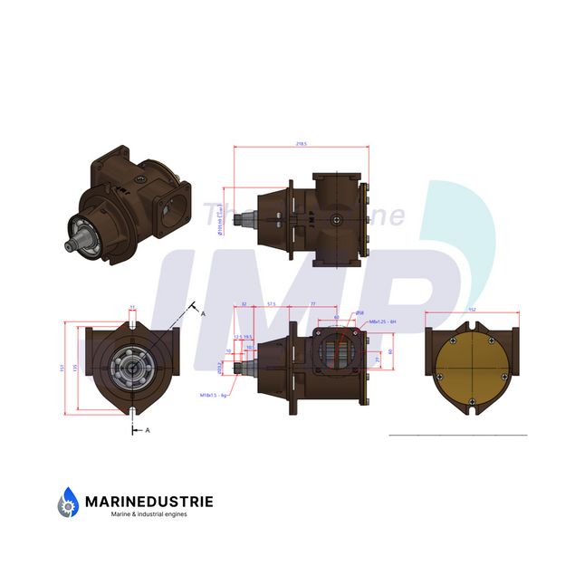 Scania DI11 DI12 DI13 DI16-Series Impeller pump - 1785244 1119309