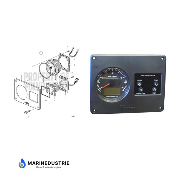 Volvo Penta MDI Instrument panel complete - 21576250