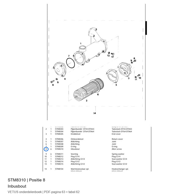 Inbusbout - Vetus - STM8310