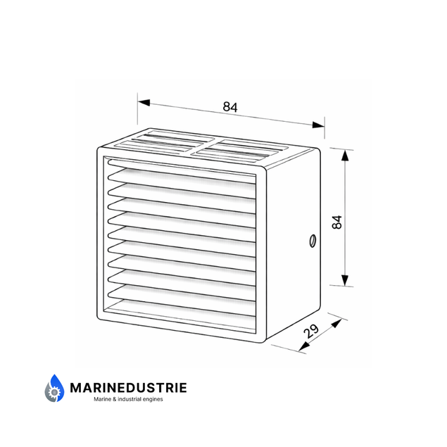 Separ 00530 filter element afmetingen 84 x 4 x 29mm