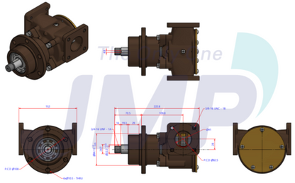 Seawater pump Volvo Penta TAMD61, TAMD71, TAMD102D, TMD121, MD100A, MD120A - 3829311 846354 822787