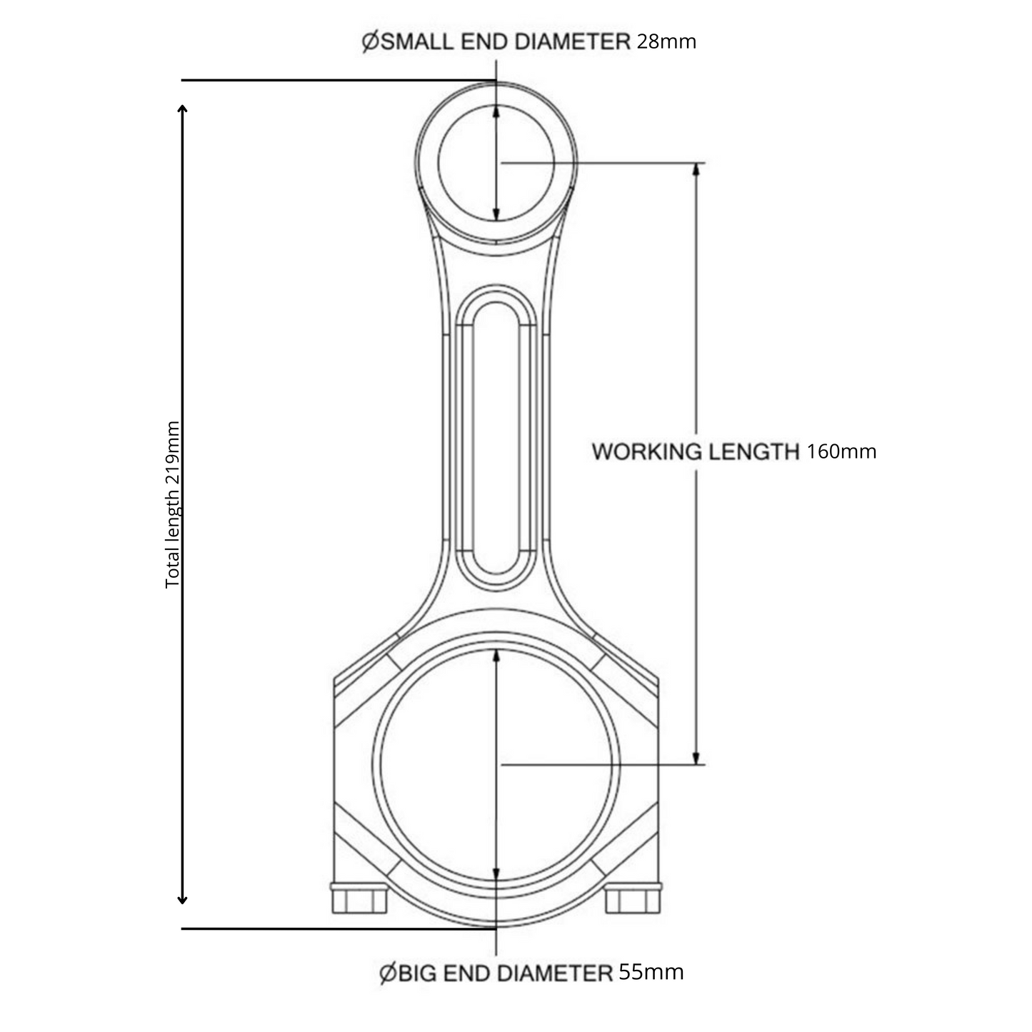 Connecting rod Perkins 104, 403D, 404C, 404D, N843, N844