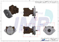 Caterpillar 3116 3126 Impellerpomp - 4P-7168 7E-3268 170-6116 P1710