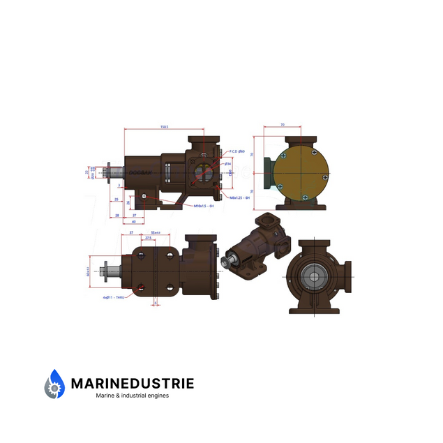 Doosan, MD084, DB33, AD034, DB58TI, L066TI  - impellerpomp