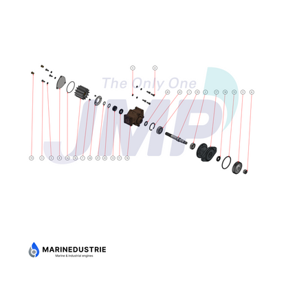 Impellerpomp - Cummins QSB 7.0 - 2886308 Koelwaterpomp.