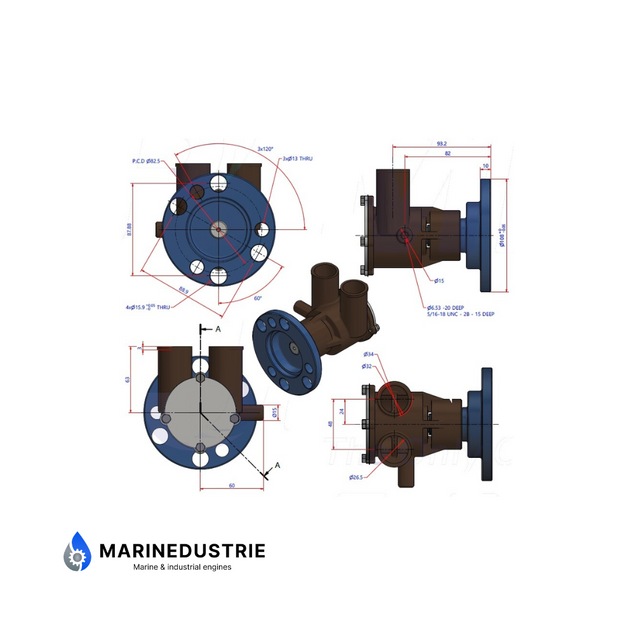 Impellerpomp - Volvo Penta - 855722, 856957, 857451