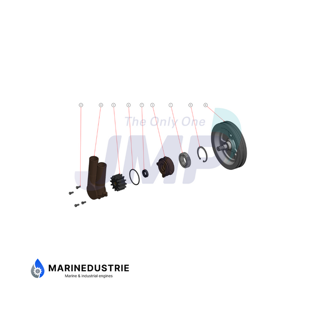 Impellerpomp - Volvo Penta 4.3/5.0/5.7GL, 4.3/5.0/5.7GS, 4.3/5.0Gi - 21214596
