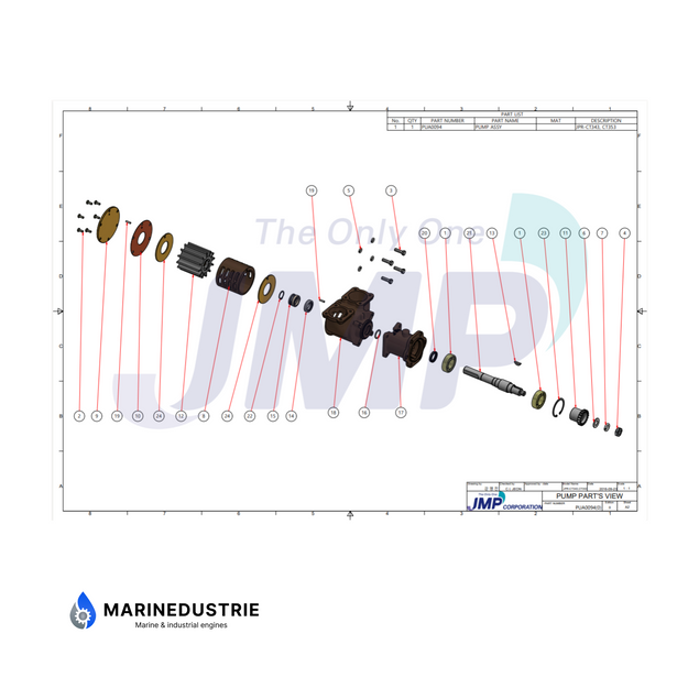 Caterpillar D336, D343, D353C, D353D, D353E - 4L5788 Impellerpump