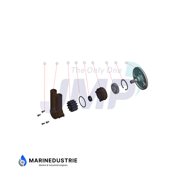 Impellerpomp - Volvo Penta 8.1Gi, DPX375/420 - 21214601