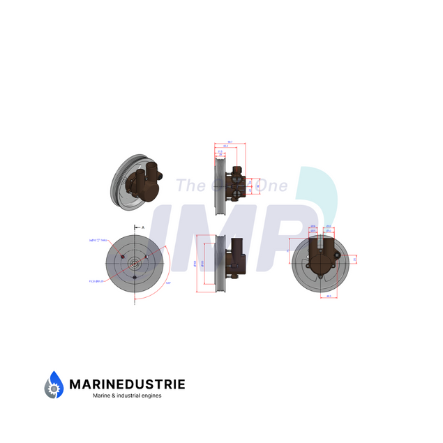 Impellerpomp Volvo Penta 4.3/5.0GL, 4.3/5.0/5.7GXi, 5.7Gi, V6-200/225, V8-225/270/300/320.