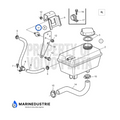 Volvo Penta expansion tank rubber - 1348141