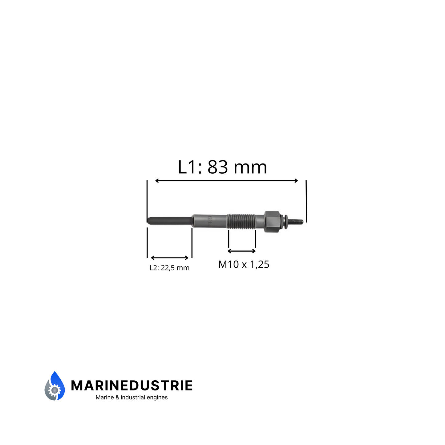 Glow plug Perkins 102, 103, 104, 402, 404 J744, N843, N844