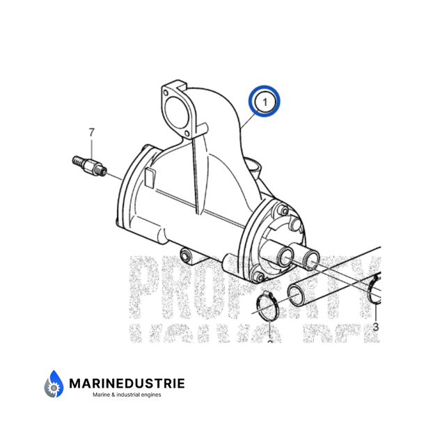 Laadluchtkoeler Volvo Penta D2-60 D2-75 - 3584098 22395943