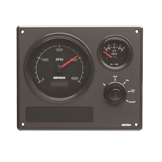Instr.paneel cpl. beige instr. 0-4000 rpm 12 V - Vetus - MP22KBW2