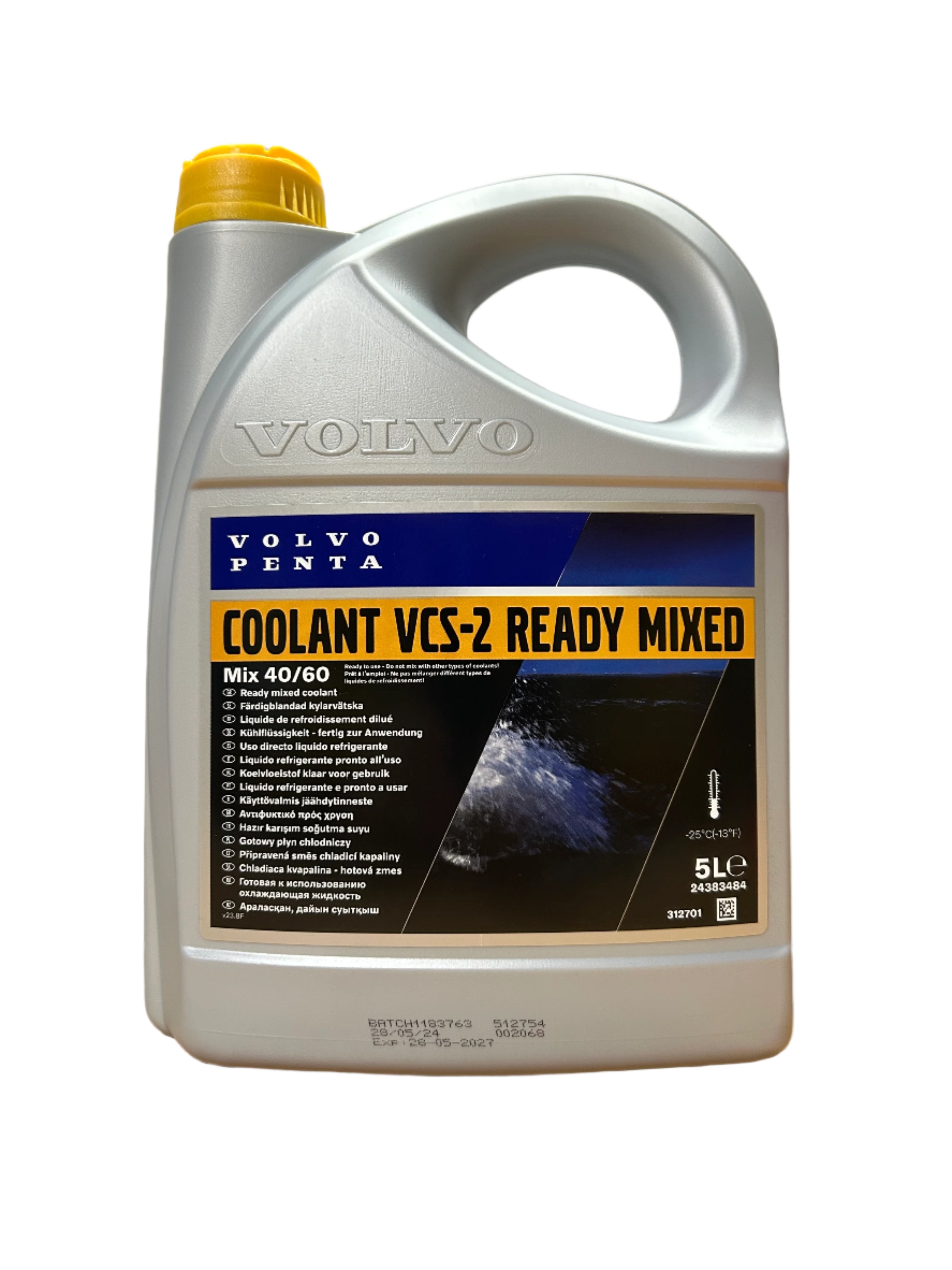 Volvo Penta Coolant Yellow Ready to Use 5L - 22567314 VSC VSC-2 ...