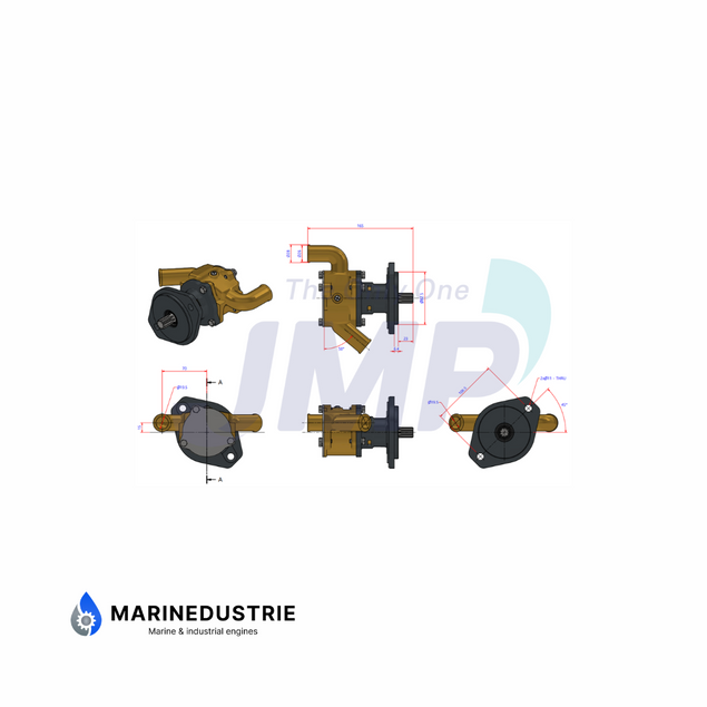 Onan MDKDS, MDKDT, MDKDU, MDKBT, MDKBU, QD Impeller pump 132