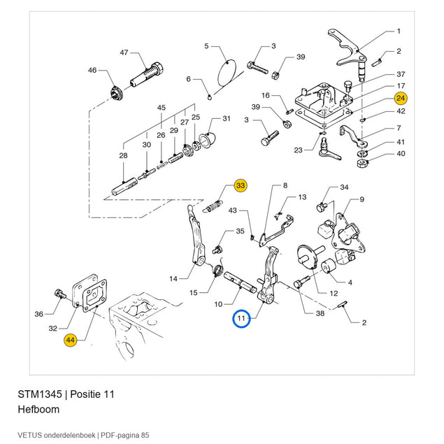 Hefboom - Vetus - STM1345