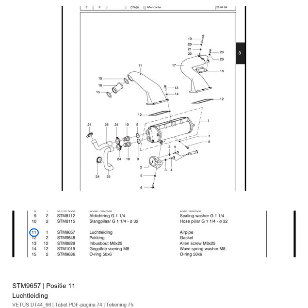 Luchtleiding - Vetus - STM9657