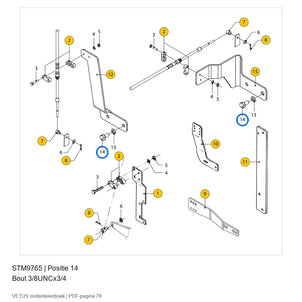 Bout 3/8UNCx3/4 - Vetus - STM9765