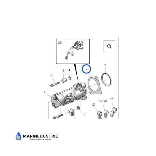 Startmotor pakking Volvo Penta D4 - D6 - 21380910