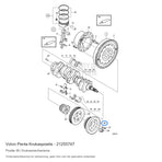Volvo Penta krukaspoelie 21255747, positie 36 in de onderdelentekening