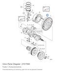 Volvo Penta vliegwiel 21517500, positie 1 in de onderdelentekening