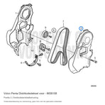 Volvo Penta distributiedeksel voor 8658108, positie 2 in de onderdelentekening