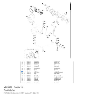 Bout M8x30 - Vetus - VD20178