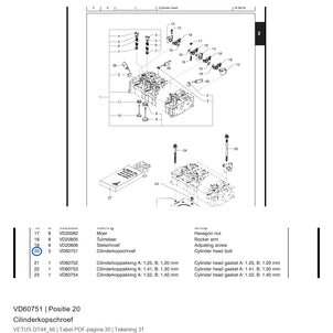 Cilinderkopschroef - Vetus - VD60751