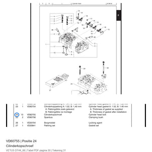 Cilinderkopschroef - Vetus - VD60755