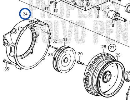 Flywheel housing Volvo Penta D1 D2 - 21729462 3818550