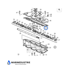 Volvo Penta D2-50 D2-55 D2-60 D2-75 Kleppendekselpakking tekening / exploded view
