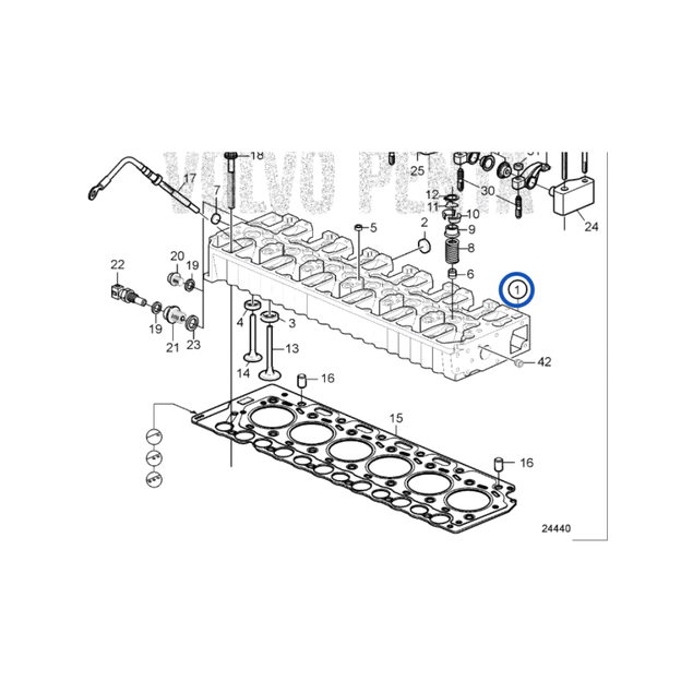 Volvo Penta TAD650VE Cilinderkop 23095755