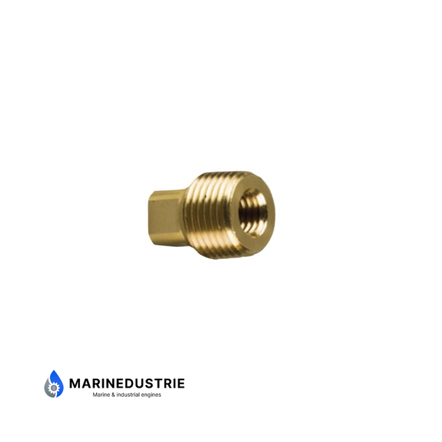 Volvo Penta brass plug Ø½" BSPT for pencil anode brass - 832989